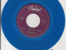 THE BEATLES While my Guitar gently weeps & Blackbird BLUE VINYL RECORD 45 7