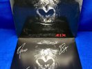 EXTREME SIX  RED/BLACK Marble VINYL Embossed Cover Band Autographed Cover Page