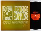 Lightning Hopkins - Early Recordings LP - Arhoolie VG+