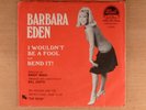 Barbara Eden I Wouldn't Be A Fool/Bend It  PS Promo RARE TV I Dream Of Jeannie