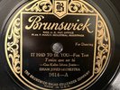 Brunswick 2614 Isham Jones Orch. It Had To Be You (store stock) 1924 beauty