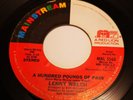 Lenny Welch A hundred pounds of pain same both sides Mainstream EX Northern soul