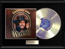 WAYLON JENNINGS GREATEST HITS WHITE GOLD PLATINUM  RECORD RARE LP NON RIAA