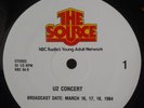 U2 The Source NBC Radio Broadcast, Live at Red Rocks 1983, 2 LP VERY RARE
