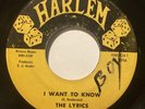 Lyrics - Beating Of My Heart / I Want To Know - Harlem Doo Wop RARE SOUL 45 Hear