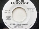 New World”We’re Gonna Make It”/“Crystal Clear”Stay With Me” Modern Soul 45 NM