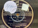 78 RPM - EDITH PIAF - La vie en rose - COLUMBIA DF 3152