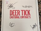 Deer Tick Emotional Contracts Signed Card Red/Black Colored Vinyl LP Autographed