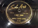 CRIPPLE CLARENCE LOFTON-SOLO ART 12009-I DON'T KNOW/PINETOPS BOOGIE WOOGIE-BLUES