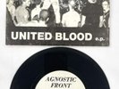 AGNOSTIC FRONT UNITED BLOOD  7” RARE HC PUNK KBD NYC EARLY REISSUE MINOR THREAT