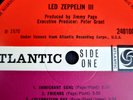 Led Zeppelin III Red Plum Uk 1st Press 1970 Peter Grant label credit A5 B5 Ex vl
