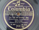 78 RPM - EDITH PIAF - La vie en rose - COLUMBIA DF 3152