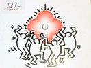 These Are My People Members Of The House Record Album 33 RPM Keith Haring Art