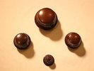 PHILCO RADIO KNOBS Top Hat 1930's 4 matched BAKELITE originals Exceptional shape