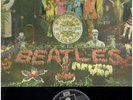 THE BEATLES SGT PEPPER VINYL ALBUM EMI  BLACK LABEL WITH CUT-OUTS UK PRESSING