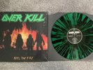 OVERKILL ‎- Feel The Fire LP Green Splatter Vinyl Album THRASH METAL RECORD RARE
