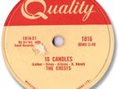 Super Rare 1959 The CRESTS Doo Wop 78 RPM Record. 16 Candles