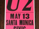 1981 U2 Santa Monica CA Civic Center BOY US TOUR broadside CONCERT sign POSTER