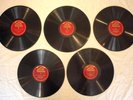 Set of (5) Flonzaley Quartet Victrola Classical 1-sided 78 RPM 12
