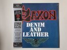 SAXON Denim and Leather red/black splatter vinyl LP HMV ltd edition NEW SEALED