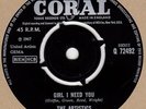 Artistics Girl I Need You  Coral Q72492 Soul Northern Motown