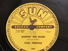 78 RPM RECORD CARL PERKINS SUN RECORD / Boppin The Blues