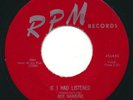 ROY HAWKINS - If I Had Listened / Is It Too Late - RPM - R&B Blues 45