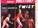 Johnny HALLYDAY   Viens danser le twist    Lettrage BLANC      7