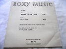 ROXY MUSIC   MORE THAN THIS / AVALON ** 1982 US WARNER BROS. 12