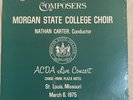 MORGAN STATE COLLEGE CHOIR Rare BLACK COMPOSERS Baltimore Maryland University