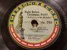 HARRY HUMPHREY Night Before Christmas EMERSON 7 Inch 78 RPM Shellac Christmas