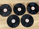 5 vintage US War Department large vinyl records Armed Forces Radio- 3 w/ sleeves