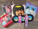 Collectable Donnie &Marie Osmond 33rpm Album, 45 records & record case, dolls