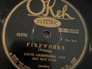Ex+ OKEH 41078 Louis Armstrong & His Hot Five - West End Blues/ Fireworks