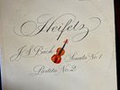 Violin Heifetz JS Bach Sonata No 1, Partita No 2, LP Vinyl LM-1976 Classical RCA