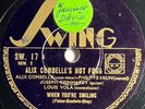 Alix Combelle's Hot Four, Reinhardt...When you're smiling 78 tours RPM SWING 17