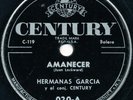 HERMANAS GARCIA Amanecer / Cancion A Tu Ojos  LATIN 78 RPM Bolero
