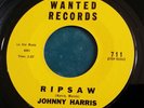 Johnny Harris  Ripsaw b/w Cajun Blues  1962 Wanted Records US 7