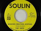 Crossover Soul 45 - Tony Owens - Wishing, Waiting, Hoping - Soulin - VG+