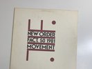 New Order - Movement VINYL LP (1981) FACT. 50 EX/EX