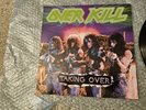 Overkill Taking Over US LP Vinyl Record 1st Pressing Rare Megadeth Slayer