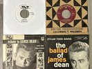 JAMES DEAN Tribute-Grouping of 4 45 RPM Records. Var Artists 2 Pic Sleeves 1956
