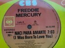 FREDDIE MERCURY - I Was Born To Love You RED Single 12