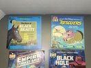 4x DISNEYLAND 33-1/3 VINYL RECORDS and BOOKS Black Hole,Starwars, Rescuers& more