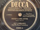 Auld Lang Syne Guy Lombardo 78rpm Decca 1947 Record Home On the Range