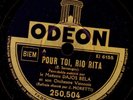 DAJOS BELA ORCHESTER & Refr. Pour toi, Rio Rita-Frankreich-Schellackplatte S6907
