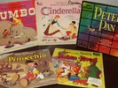 5 Vintage Disney Vinyl LP Records Dumbo, Cinderella, Robin Hood, Peter Pan, etc