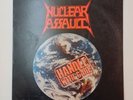 NUCLEAR ASSAULT Handle With Care LP Vinyl 1989 Gold Embossed Promo Stamp VG+