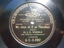 Mr J D Wardle 78 RPM We Close at 2 on Thursdays Gramophone Concert E- Comic