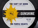 THE PURPLE HEARTS - YOU CAN'T SIT DOWN - OZ SUNSHINE LABEL GARAGE PSYCH 45 1967